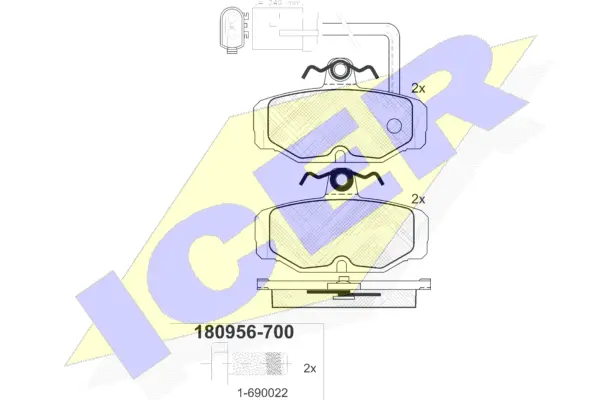 Brake Pad Set, disc brake (180956-700)