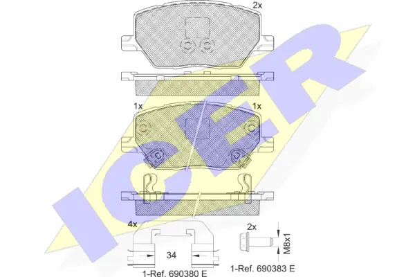 Brake Pad Set, disc brake (182243)