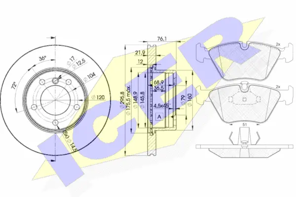 Brake Kit, disc brake (31296-4839)