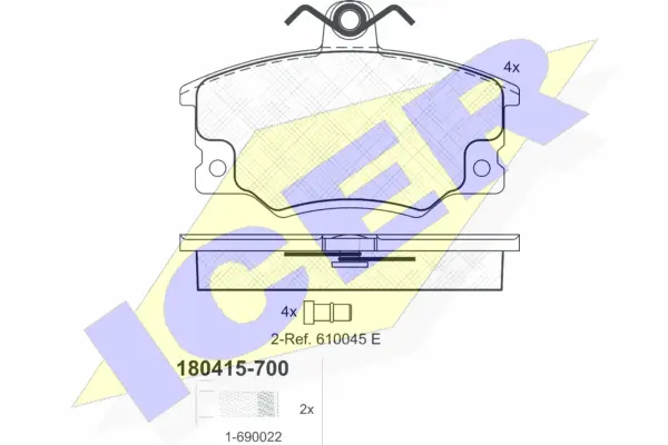 Brake Pad Set, disc brake (180415-700)