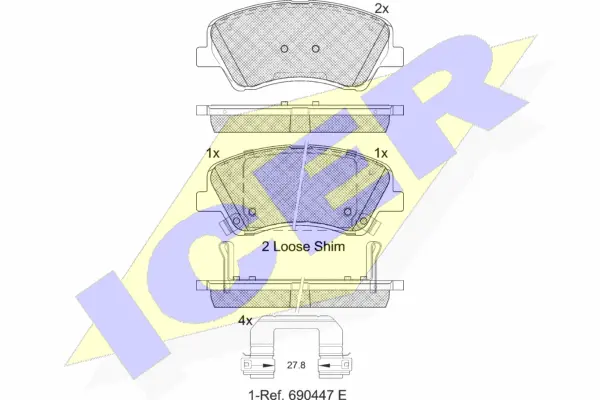 Brake Pad Set, disc brake (182298)