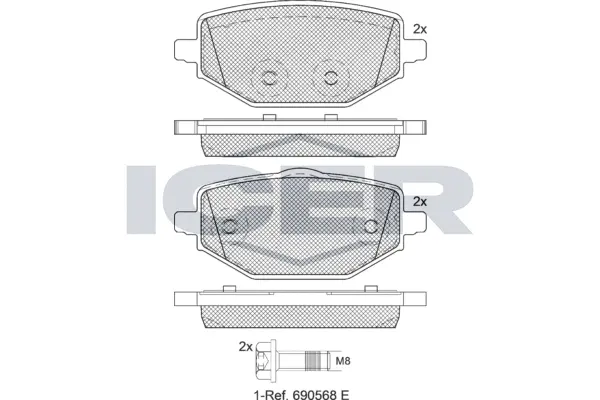 Brake Pad Set, disc brake (182416)