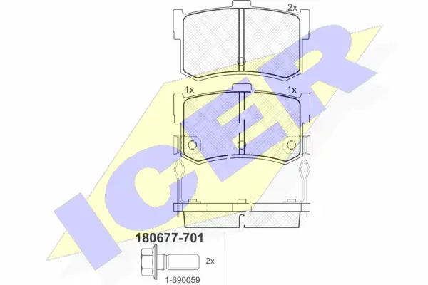 Brake Pad Set, disc brake (180677-701)
