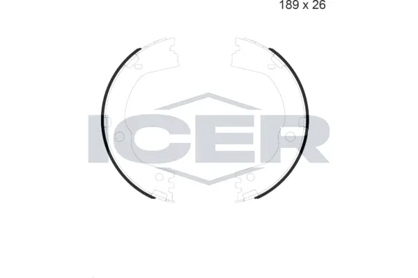 Brake Shoe Set, parking brake (79PB4054 C)