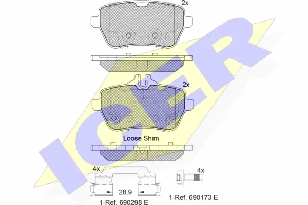 Brake Pad Set, disc brake (182076)