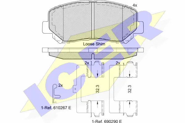 Brake Pad Set, disc brake (182055)