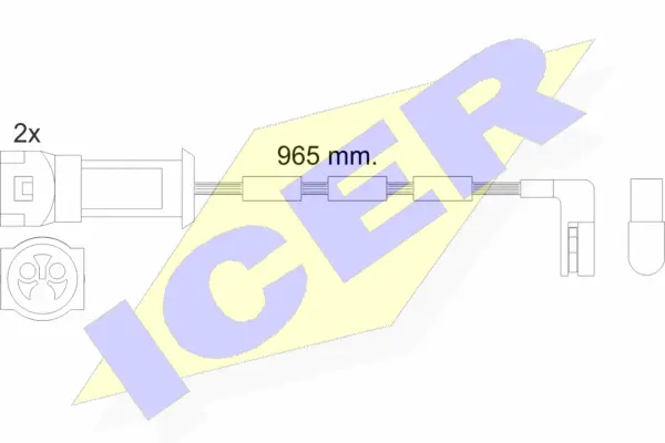 Warning Contact, brake pad wear (610068 E C)