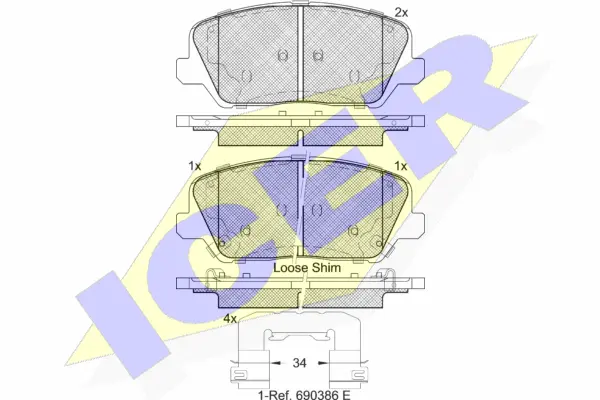 Brake Pad Set, disc brake (182239)