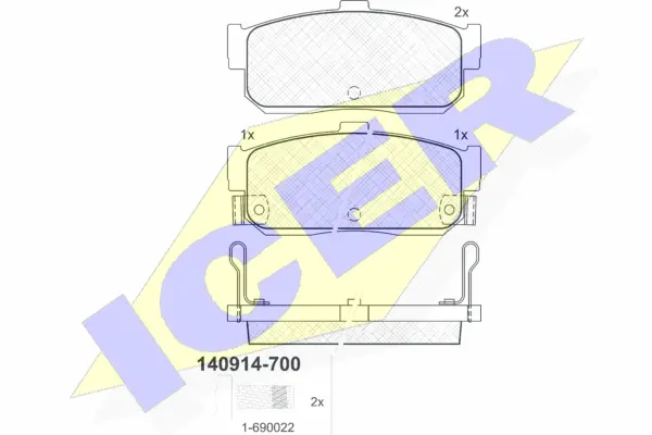 Brake Pad Set, disc brake (140914-700)
