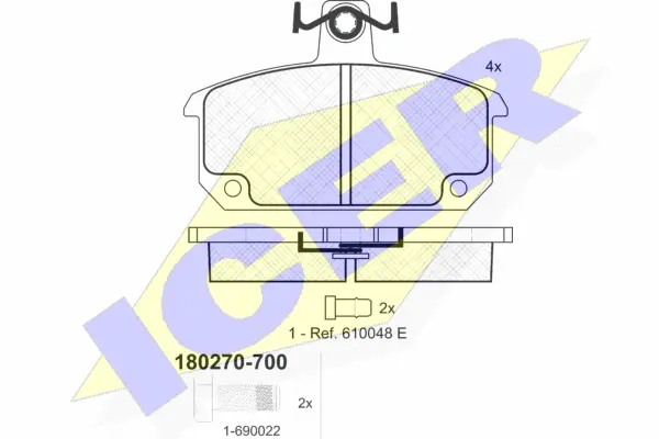 Brake Pad Set, disc brake (180270-700)