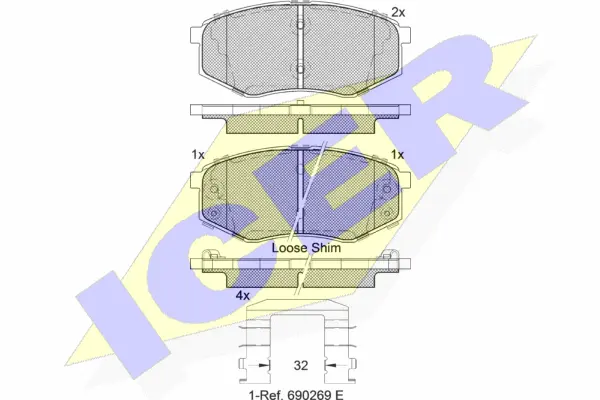 Brake Pad Set, disc brake (182094)