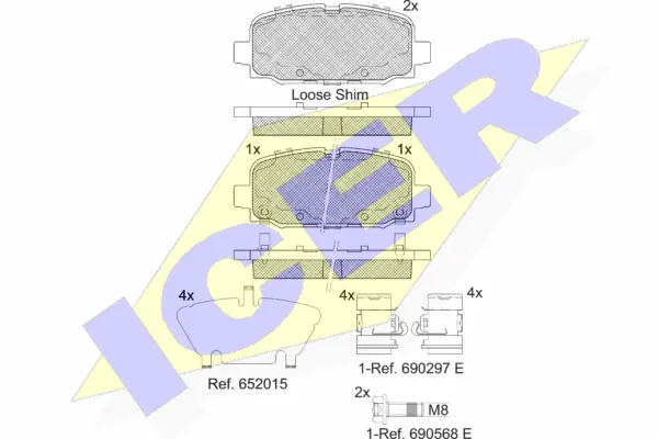 Brake Pad Set, disc brake (182345)