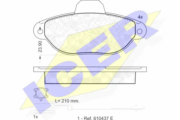 Brake Pad Set, disc brake (181844)