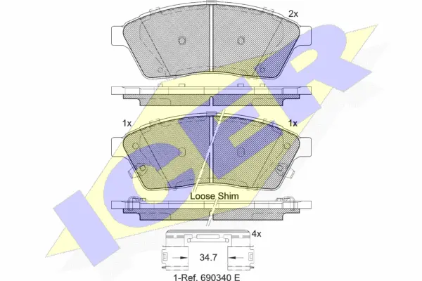 Brake Pad Set, disc brake (182143)