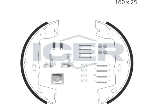 Brake Shoe Set, parking brake (79PB4021 C)