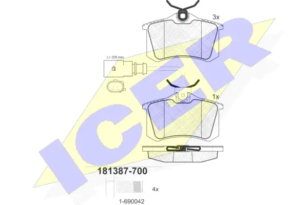 Brake Pad Set, disc brake (181387-700)