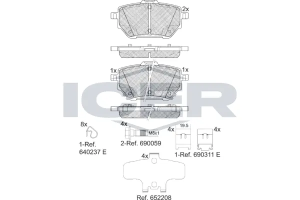 Brake Pad Set, disc brake (182398)