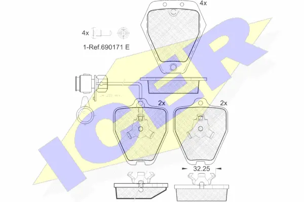 Brake Pad Set, disc brake (181693)
