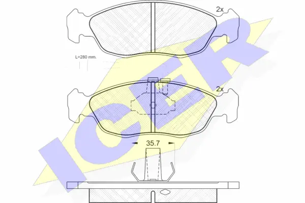 Brake Pad Set, disc brake (180932)