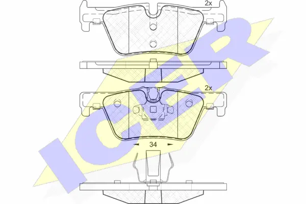 Brake Pad Set, disc brake (182049)