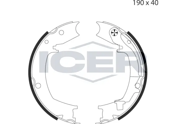 Brake Shoe Set, parking brake (79PB4043 C)