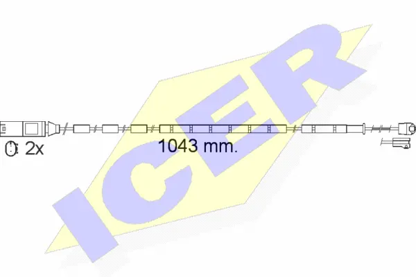 Warning Contact, brake pad wear (610560 E C)