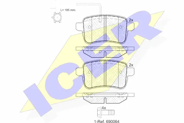 Brake Pad Set, disc brake (181995)