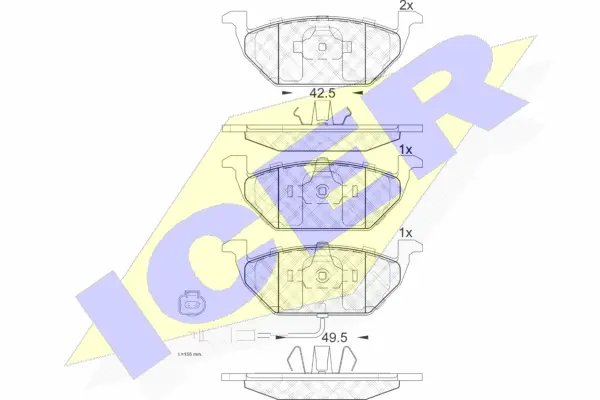 Brake Pad Set, disc brake (181349)
