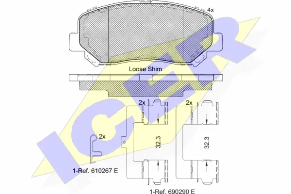Brake Pad Set, disc brake (182196)