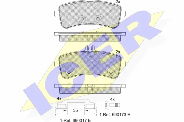 Brake Pad Set, disc brake (182145)