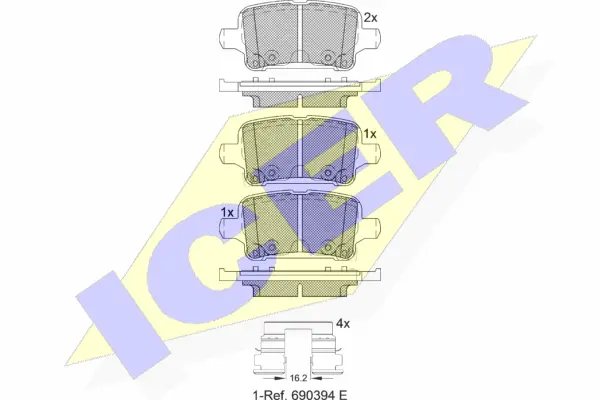 Brake Pad Set, disc brake (182257)