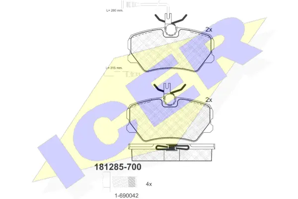 Brake Pad Set, disc brake (181285-700)