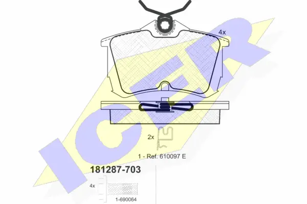Brake Pad Set, disc brake (181287-703)