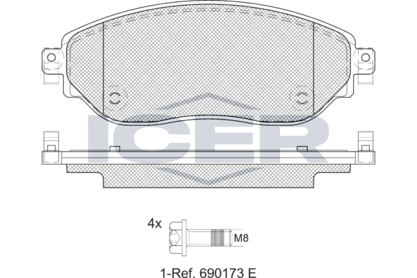 Brake Pad Set, disc brake (LM2219)