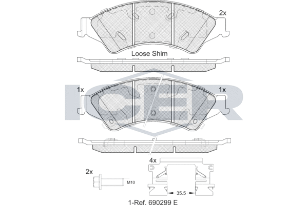 Brake Pad Set, disc brake (LM2109)
