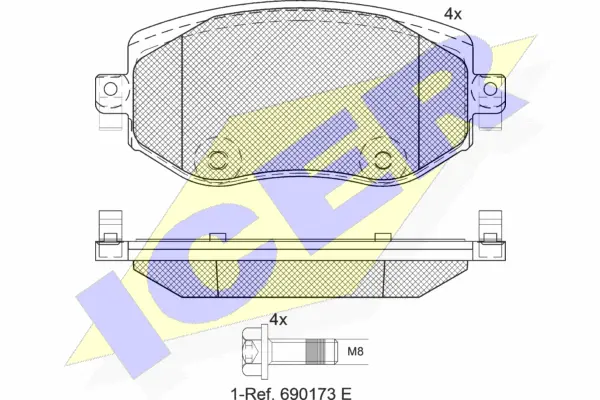 Brake Pad Set, disc brake (182292)
