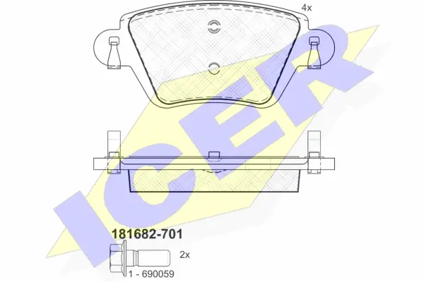 Brake Pad Set, disc brake (181682-701)