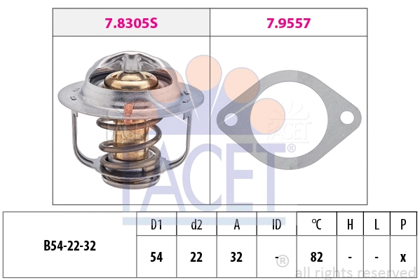 Thermostat, coolant (7.8305)