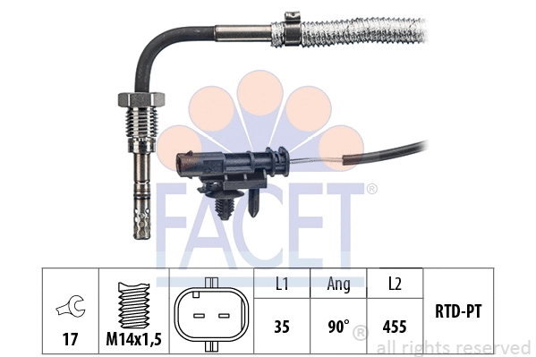 Sensor, exhaust gas temperature (22.0088)