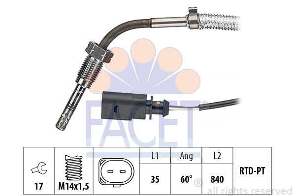 Sensor, exhaust gas temperature (22.0099)