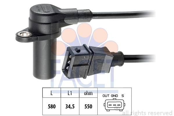Sensor, crankshaft pulse (9.0238)