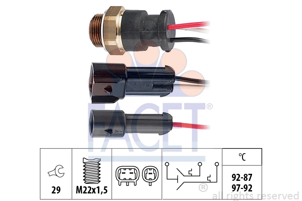 Temperature Switch, radiator fan (7.5610)
