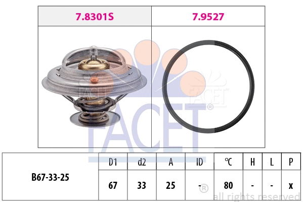 Thermostat, coolant (7.8301)