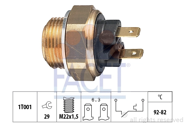 Temperature Switch, radiator fan (7.5016)