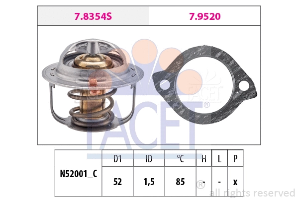 Thermostat, coolant (7.8354)