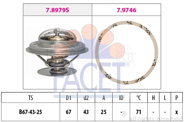Thermostat, coolant (7.7942)