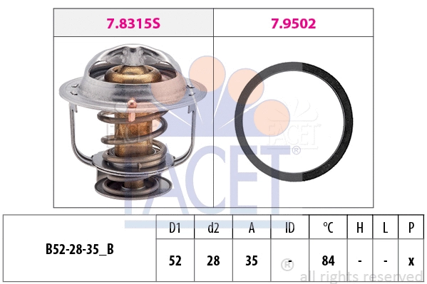 Thermostat, coolant (7.8315)