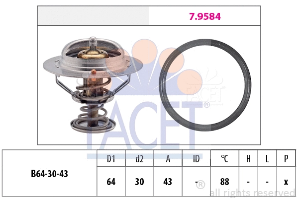 Thermostat, coolant (7.8651)