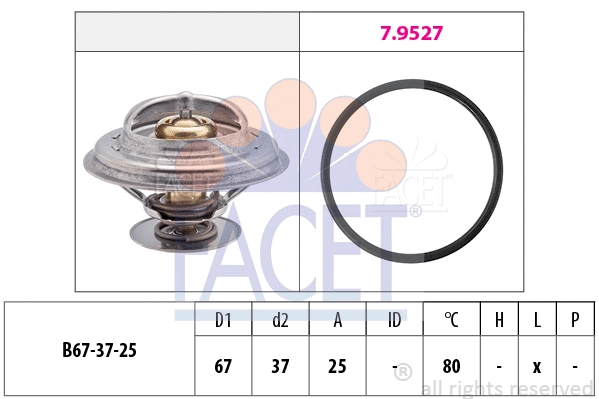 Thermostat, coolant (7.8623)