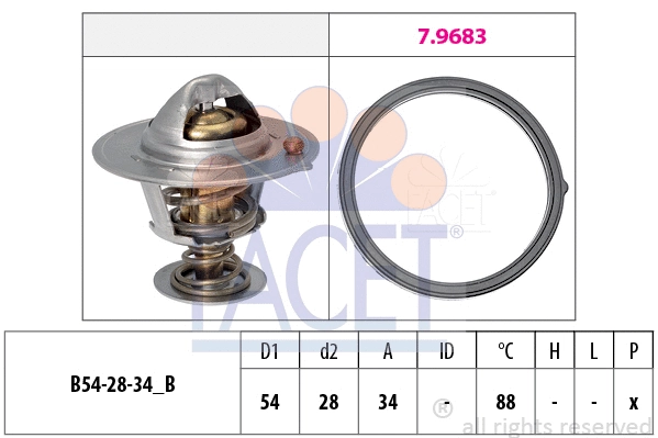Thermostat, coolant (7.8834)